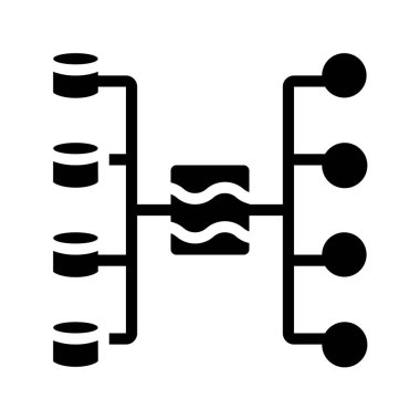 Veri Gölü simgesi, vektör illüstrasyonu  