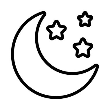 Crescent Moon web icon vector illustration