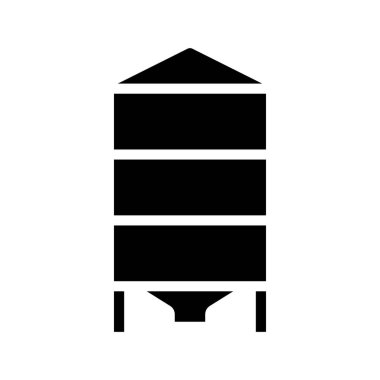 Tek Silo web simgesi vektör illüstrasyonu