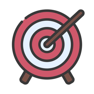 hedef simgesi. Kişisel ve ticari kullanım için vektör illüstrasyonu