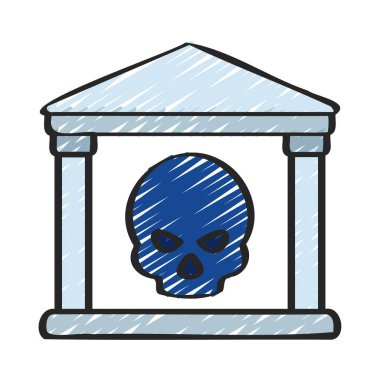 Bank Hacker simgesi, vektör illüstrasyonu 