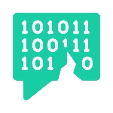 Kodlanmış İleti simgesini, vektör illüstrasyonunu kaldır  