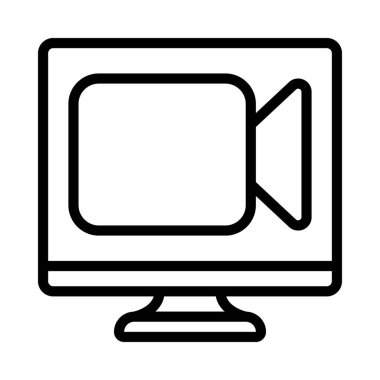Video Çağrısı Web simgesi vektör çizimi