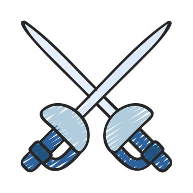 Eskrim Kılıçları Web simgesi vektör çizimi