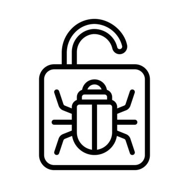 Hata web simgesi vektör illüstrasyonunu kilitle