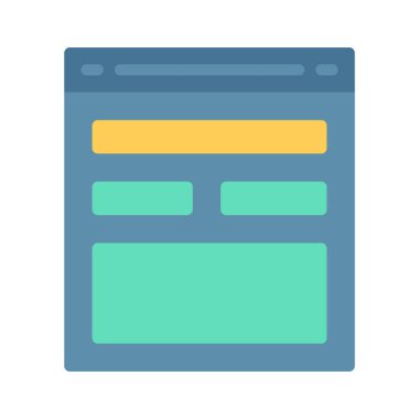 Web sitesi simgesi, vektör illüstrasyonu basit tasarım