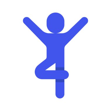 Kolu Aç Kişi simgesi düz tasarım, vektör illüstrasyonu