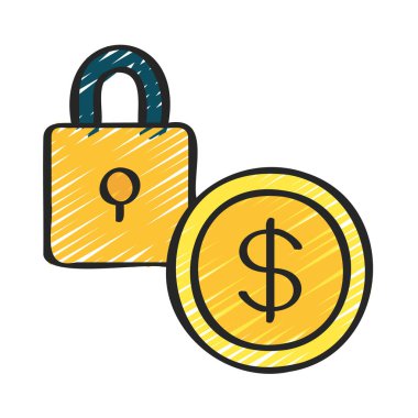 lock icon, vector illustration simple design