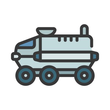 Mars Aracı Web simgesi vektör illüstrasyonu