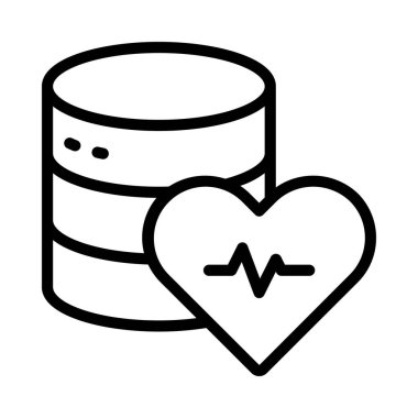 Tıbbi Veri simgesi, vektör illüstrasyonu    