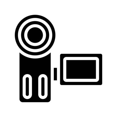 Cam Corder web simgesi vektör illüstrasyonu