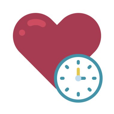 Aşk Zamanı web simgesi vektör illüstrasyonu