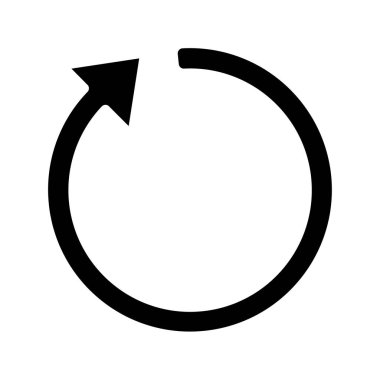 Arrow simgesini beyaz arkaplanda izole et. vektör.