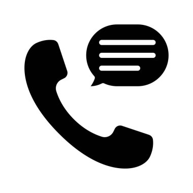 Telefon Sohbeti web simgesi vektör çizimi
