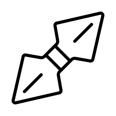 İki Sonlu Bıçak Ağı ikon vektör çizimi