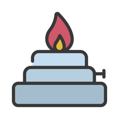 Taşınabilir Yazıcı Web simgesi vektör illüstrasyonu