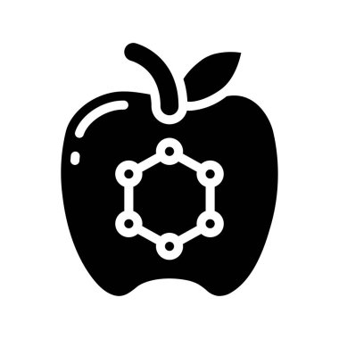 Gıda Ağı ikon vektör illüstrasyonunda nanoteknoloji