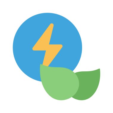 Eco Power web simgesi vektör illüstrasyonu