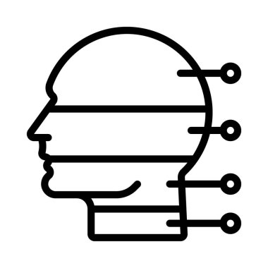 Face Breakdwon web simgesi vektör resimlemesi