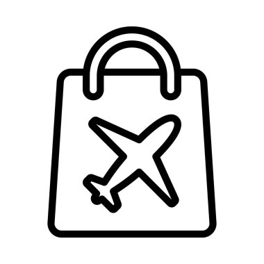 Duty Ücretsiz Alışveriş Torbası Web simgesi vektör çizimi