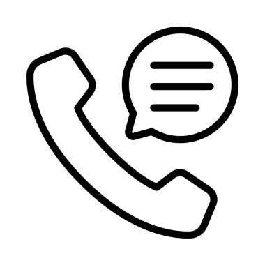 Telefon Sohbeti Web simgesi vektör illüstrasyonu