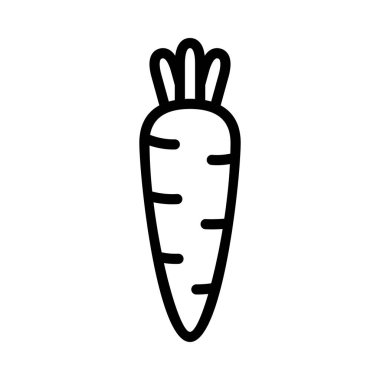 Havuç web simgesi düz tasarım, vektör illüstrasyonu