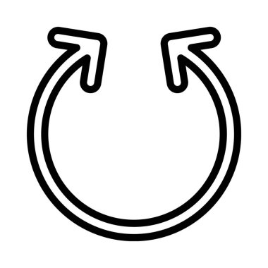 Çift uçlu Çember Ok web simgesi vektör çizimi