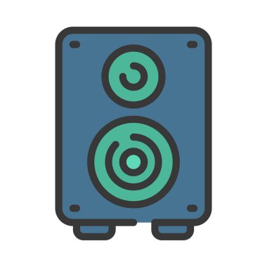 Hoparlör izole edilmiş ikon vektör illüstrasyon tasarımı