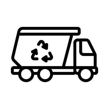 Çöp Kamyonu simgesi çizimini geri dönüştür 