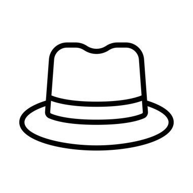 Şapka web simgesi düz tasarım, vektör illüstrasyonu