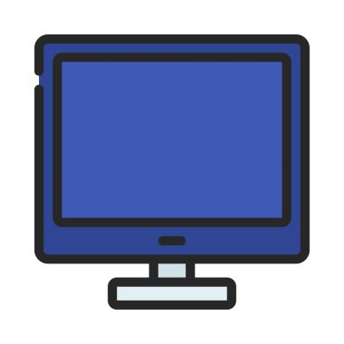 PC bilgisayar simgesi, vektör illüstrasyonu 