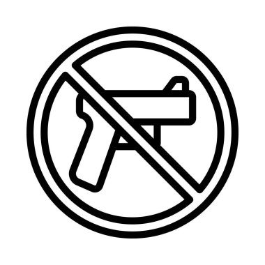 Tabanca Silahları Web ikon vektör çizimi yok