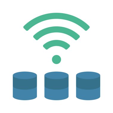Wifi Veri simgesi, vektör illüstrasyonu 