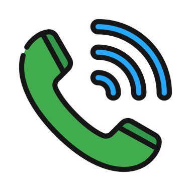 telefon çağrısı web simgesi vektör illüstrasyonu