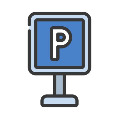 Parking web icon vector illustration