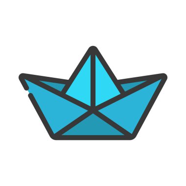 Origami Tekne Web simgesi vektör çizimi