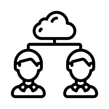 Çoklu Hesaplar web simgesi vektör illüstrasyonu