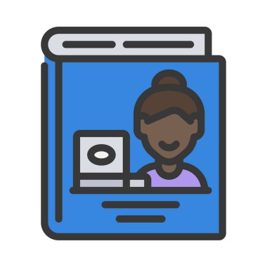 kitap simgesi, vektör illüstrasyonu basit tasarım