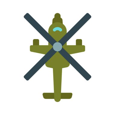 Askeri Helikopter Web simgesi vektör illüstrasyonu