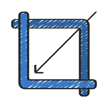 Kırp Küçültme Ağ ikonu vektör çizimi