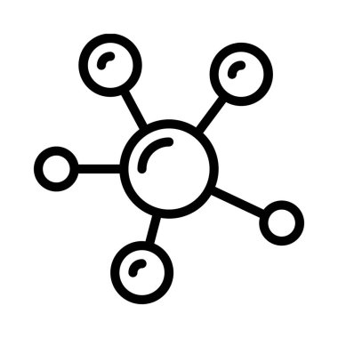 Moleküller web simgesi vektör çizimi