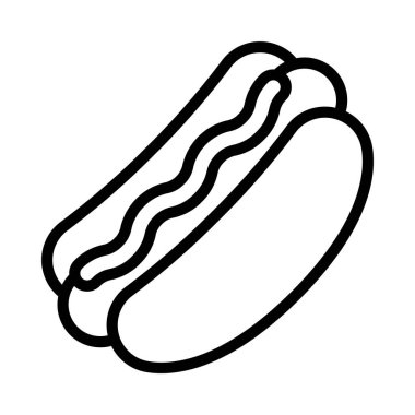 Hot Dog web simgesi vektör çizimi