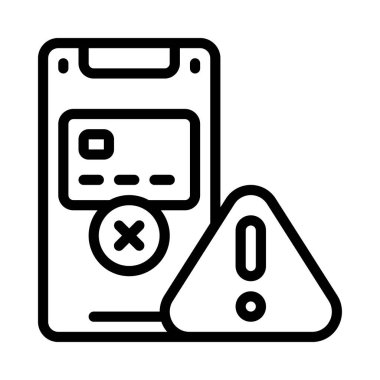 Mobil Ödeme Hatası Web simgesi çizimi