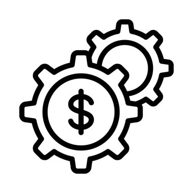 Para Yönetimi web simgesi vektör illüstrasyonu