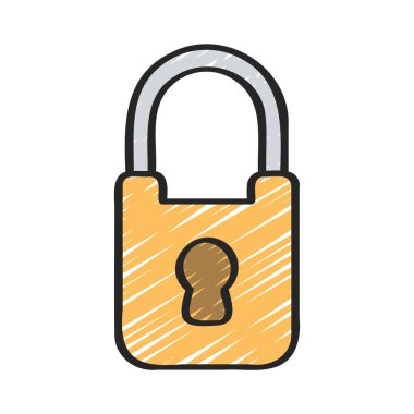 lock icon, vector illustration simple design