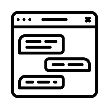 Sohbet Pencere Web simgesi vektör çizimi