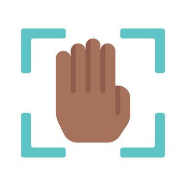 Avuç İçi Tanıma Ağı vektör çizimi