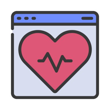 fitness web simgesi vektör çizimi