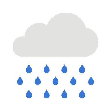 Yağmur Bulutu simgesi vektör illüstrasyonu