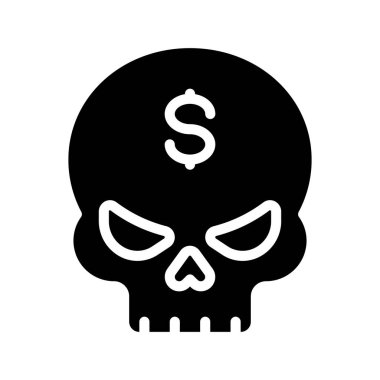 Finansal Kötülük Web ikonu vektör çizimi